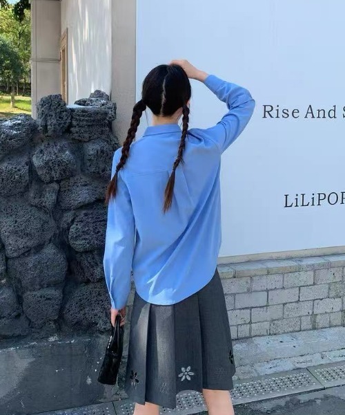 AsRiRe（アスリレイ）の「26ss 可愛いリボンブラウス（シャツ/ブラウス・レディース・ホワイト/ブルー・M）」の6枚目の写真