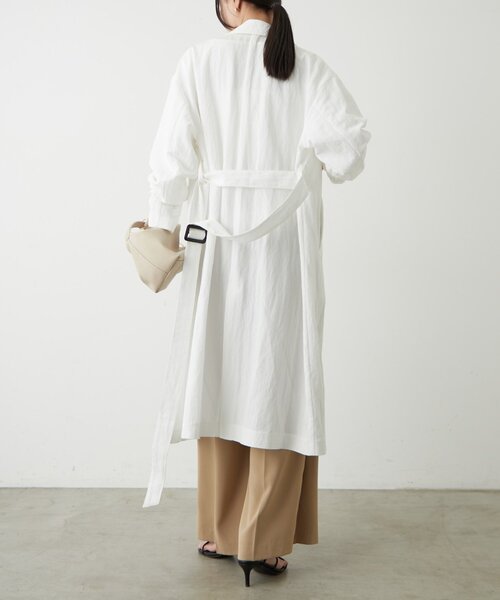 LOUNGEDRESS（ラウンジドレス）の「タフタトレンチコート（トレンチコート・レディース・ベージュ/オフホワイト・FREE）」の7枚目の写真
