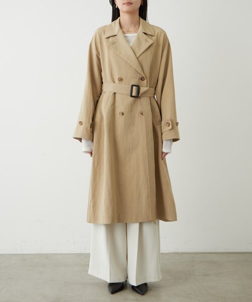 LOUNGEDRESS（ラウンジドレス）の「タフタトレンチコート（トレンチコート・レディース・ベージュ/オフホワイト・FREE）」の13枚目の写真