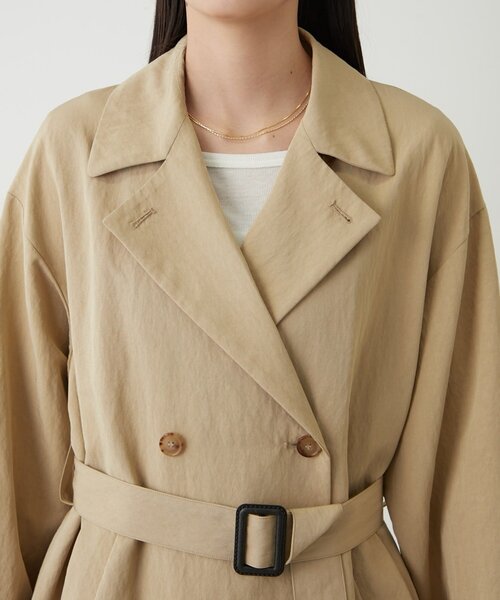 LOUNGEDRESS（ラウンジドレス）の「タフタトレンチコート（トレンチコート・レディース・ベージュ/オフホワイト・FREE）」の16枚目の写真
