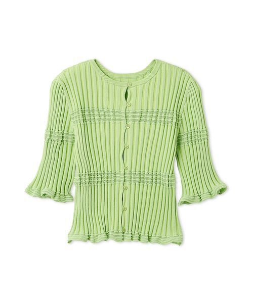 emmi（エミ）の「2wayランダムリブニット（ニット/セーター・レディース・ライム/ホワイト/ブラック/オレンジ・F）」の20枚目の写真