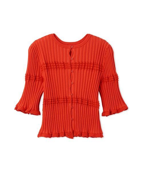 emmi（エミ）の「2wayランダムリブニット（ニット/セーター・レディース・ライム/ホワイト/ブラック/オレンジ・F）」の21枚目の写真