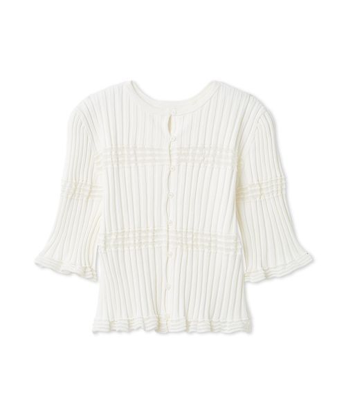 emmi（エミ）の「2wayランダムリブニット（ニット/セーター・レディース・ライム/ホワイト/ブラック/オレンジ・F）」の22枚目の写真