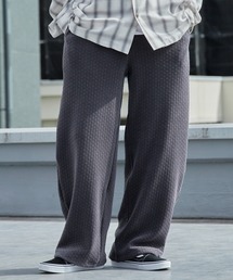 ワッフル風 ストレートシルエット イージースウェットパンツ 秋 秋服 2026年秋冬