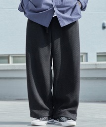 ワッフル風 ストレートシルエット イージースウェットパンツ 秋 秋服 2026年秋冬