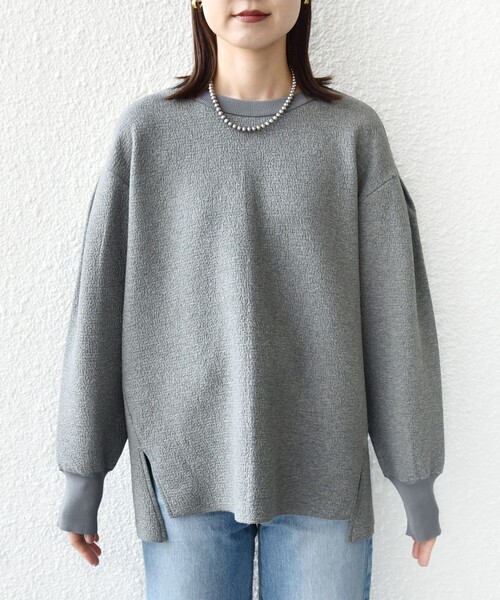 SHIPS(シップス)の「〈手洗い可能〉ダブル フェイス ニット リブ コンビ プルオーバー(その他トップス・レディース・グレー/オフホワイト/ブラック・ONE SIZE)」の14枚目の写真