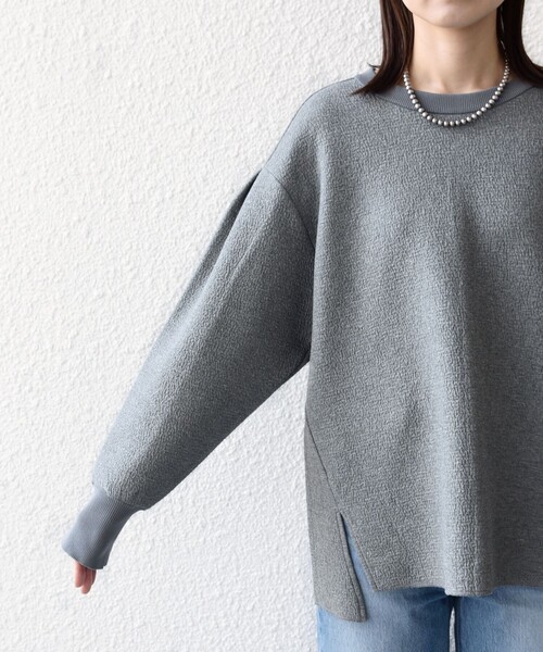 SHIPS(シップス)の「〈手洗い可能〉ダブル フェイス ニット リブ コンビ プルオーバー(その他トップス・レディース・グレー/オフホワイト/ブラック・ONE SIZE)」の17枚目の写真