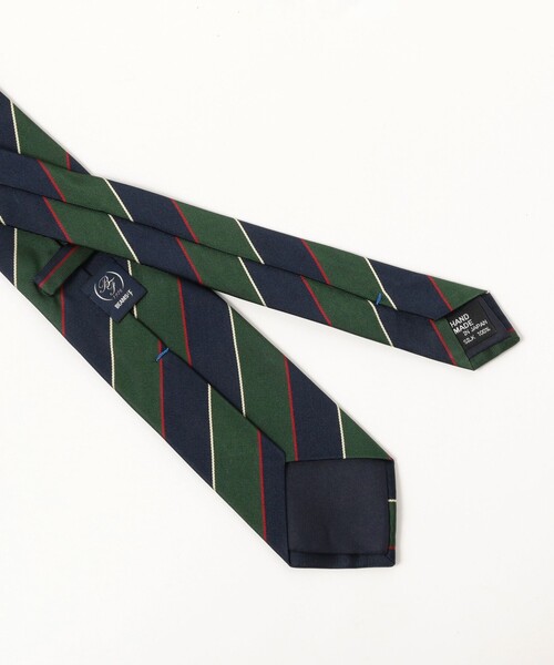 BEAMS F（ビームスエフ）の「シルク ストライプ ネクタイ（ネクタイ・メンズ・ネイビー・ONE SIZE）」の2枚目の写真