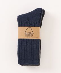 SIERRA DESIGNS | 【SIERRA DESIGNS】シエラデザインズ 3P Rib Crew Socks リブ クルーソックス 靴下 3足組 SD705AS(ソックス/靴下)