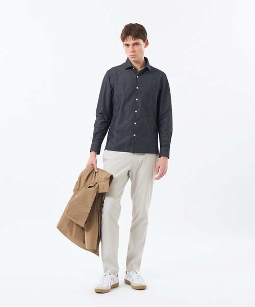 MACKINTOSH PHILOSOPHY（ﾏｯｷﾝﾄｯｼｭ ﾌｨﾛｿﾌｨｰ）の「スクエアセミワイド ジャージバリエーション（シャツ/ブラウス・メンズ・ライトブルー/ブルー系その他4/チャコールグレー/ネイビー・38/40）」の8枚目の写真