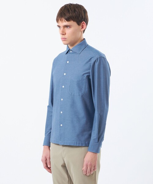 MACKINTOSH PHILOSOPHY（ﾏｯｷﾝﾄｯｼｭ ﾌｨﾛｿﾌｨｰ）の「スクエアセミワイド ジャージバリエーション（シャツ/ブラウス・メンズ・ライトブルー/ブルー系その他4/チャコールグレー/ネイビー・38/40）」の10枚目の写真