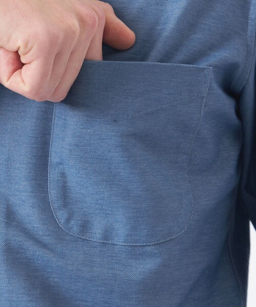 MACKINTOSH PHILOSOPHY（ﾏｯｷﾝﾄｯｼｭ ﾌｨﾛｿﾌｨｰ）の「スクエアセミワイド ジャージバリエーション（シャツ/ブラウス・メンズ・ライトブルー/ブルー系その他4/チャコールグレー/ネイビー・38/40）」の13枚目の写真