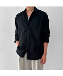 UMM（ウム）の「スタンダードフィット 無地オックスフォードシャツ_ブラック（シャツ/ブラウス）」