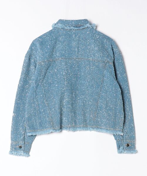 Guess（ゲス）の「AMANDINA Jacket ジャケット（ノーカラージャケット・レディース・インディゴブルー・X-SMALL/MEDIUM/SMALL）」の7枚目の写真