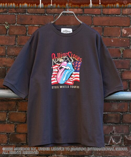 CRAFT STANDARD BOUTIQUE（クラフトスタンダードブティック）の「【ザ・ローリング・ストーンズ】半袖リンガーT（Tシャツ/カットソー・メンズ・ブルー/チャコールグレー・L/M/S）」の2枚目の写真