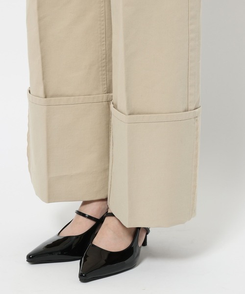 mysty woman（ミスティウーマン）の「ターンアップチノワイドパンツ　666543（その他パンツ・レディース・ベージュ・SMALL/MEDIUM）」の15枚目の写真