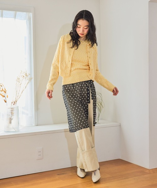 mysty woman（ミスティウーマン）の「ターンアップチノワイドパンツ　666543（その他パンツ・レディース・ベージュ・SMALL/MEDIUM）」の5枚目の写真