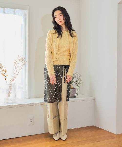 mysty woman（ミスティウーマン）の「ターンアップチノワイドパンツ　666543（その他パンツ・レディース・ベージュ・SMALL/MEDIUM）」の7枚目の写真