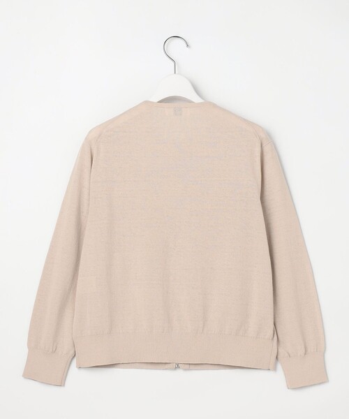 J.PRESS（ジェイプレス）の「LINEN COTTON BLEND ニット ブルゾン（ブルゾン・レディース・ライトグレー系/ネイビー系/ベージュ系・T15/T13）」の8枚目の写真