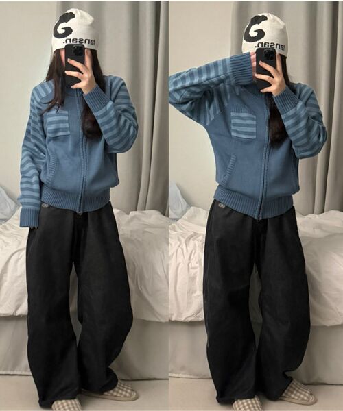INTEMPOMOOD(インテンポムード)の「ソーシャルグラフィックワイドデニム_ブラック(デニムパンツ・メンズ・ブラック・X-LARGE/MEDIUM/LARGE)」の4枚目の写真