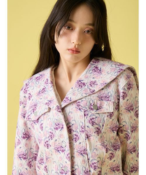 LILY BROWN（リリーブラウン）の「セーラーデニムジャケット（デニムジャケット・レディース・ライトブルー/その他/インディゴブルー・F）」の7枚目の写真