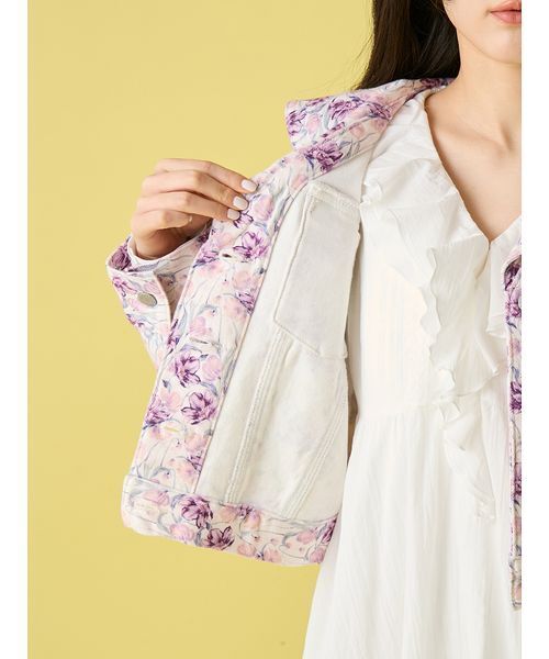 LILY BROWN（リリーブラウン）の「セーラーデニムジャケット（デニムジャケット・レディース・ライトブルー/その他/インディゴブルー・F）」の12枚目の写真