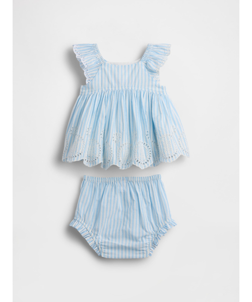 GAP（ギャップ）の「アイレット コーデセット (ベビー)（セットアップ・キッズ・ピンク/ブルー・90cm/80ｃｍ/70cm/60cm）」の4枚目の写真