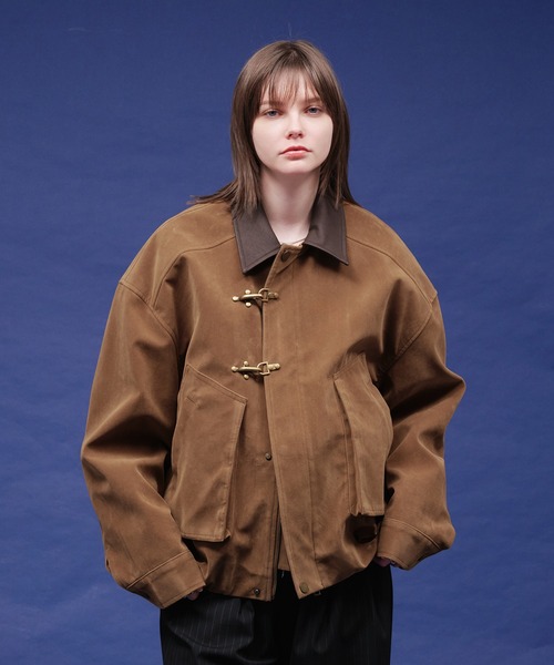 selle glant（セレグランテ）の「SUEDE LIKE FIREMAN JACKET/スエードライクファイヤーマンジャケット（ブルゾン・メンズ・キャメル・LARGE/MEDIUM/SMALL）」の2枚目の写真