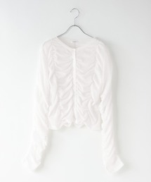 LOWRYS FARM | シャーリングカーディガン  638374(カーディガン/ボレロ)