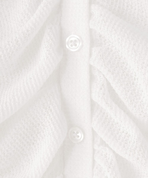 LOWRYS FARM（ローリーズファーム）の「シャーリングカーディガン  638374（カーディガン/ボレロ・レディース・ブラック/アイボリー/ブルー・FREE）」の11枚目の写真