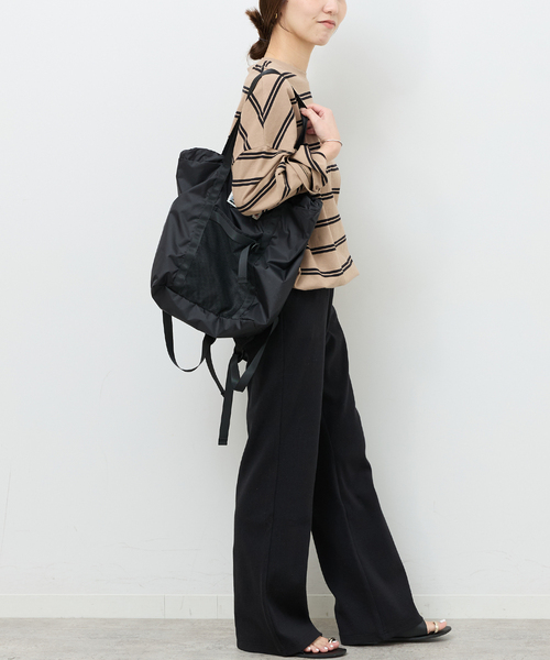 JOURNAL STANDARD relume（ジャーナルスタンダード　レリューム）の「リブジャージーフレアパンツ（その他パンツ・レディース・ライトグレー/アイボリー/ブラック・FREE）」の5枚目の写真