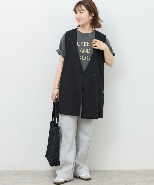 JOURNAL STANDARD relume（ジャーナルスタンダード　レリューム）の「リブジャージーフレアパンツ（その他パンツ・レディース・ライトグレー/アイボリー/ブラック・FREE）」の11枚目の写真