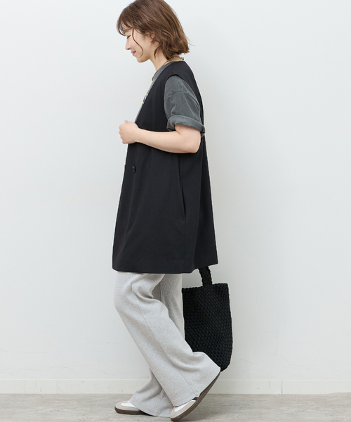 JOURNAL STANDARD relume（ジャーナルスタンダード　レリューム）の「リブジャージーフレアパンツ（その他パンツ・レディース・ライトグレー/アイボリー/ブラック・FREE）」の12枚目の写真