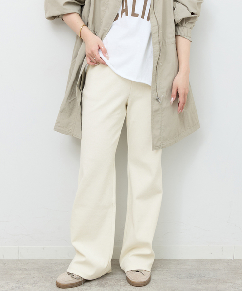 JOURNAL STANDARD relume（ジャーナルスタンダード　レリューム）の「リブジャージーフレアパンツ（その他パンツ・レディース・ライトグレー/アイボリー/ブラック・FREE）」の20枚目の写真
