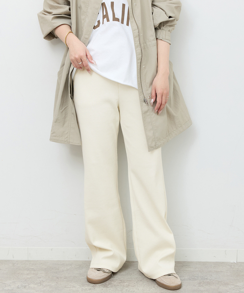 JOURNAL STANDARD relume（ジャーナルスタンダード　レリューム）の「リブジャージーフレアパンツ（その他パンツ・レディース・ライトグレー/アイボリー/ブラック・FREE）」の21枚目の写真