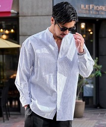 CavariA（キャバリア）の「『CavariA/キャバリア』パナマバンドカラースキッパー長袖シャツ（シャツ/ブラウス）」