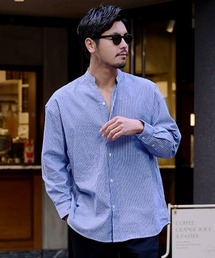 CavariA（キャバリア）の「『CavariA/キャバリア』パナマバンドカラースキッパー長袖シャツ（シャツ/ブラウス）」