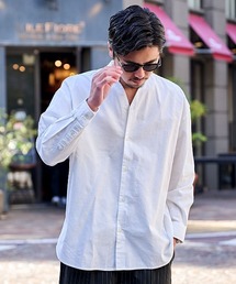 CavariA（キャバリア）の「『CavariA/キャバリア』パナマバンドカラースキッパー長袖シャツ（シャツ/ブラウス）」