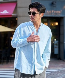 CavariA（キャバリア）の「『CavariA/キャバリア』パナマバンドカラースキッパー長袖シャツ（シャツ/ブラウス）」