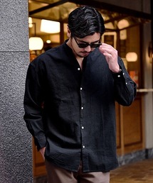 CavariA | 『CavariA/キャバリア』パナマバンドカラースキッパー長袖シャツ(シャツ/ブラウス)