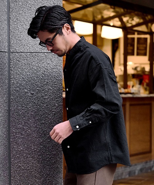 CavariA（キャバリア）の「『CavariA/キャバリア』パナマバンドカラースキッパー長袖シャツ（シャツ/ブラウス・メンズ・ミント/ネイビー/ピンク/ホワイト系/ブラック/ブルー/ネイビー系/ホワイト・XL/L/M）」の16枚目の写真