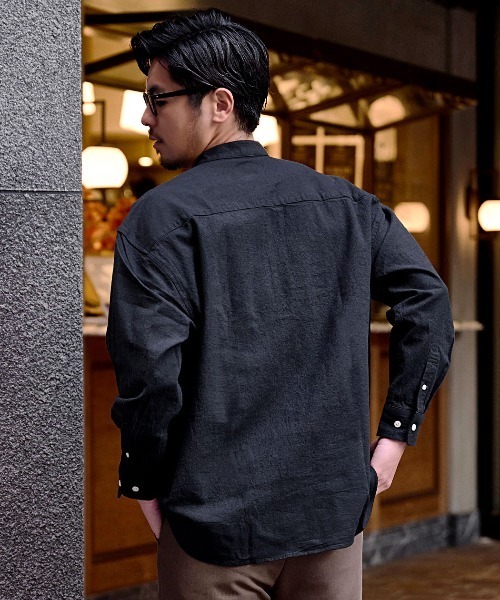 CavariA（キャバリア）の「『CavariA/キャバリア』パナマバンドカラースキッパー長袖シャツ（シャツ/ブラウス・メンズ・ミント/ネイビー/ピンク/ホワイト系/ブラック/ブルー/ネイビー系/ホワイト・XL/L/M）」の17枚目の写真