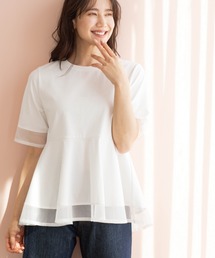 SHOO・LA・RUE | チュールレイヤードペプラムＴシャツ(Tシャツ/カットソー)