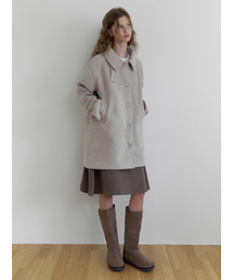 THEMITTEN（ザ・ミトン）の「Natty raglan half coat (beige)（ダッフルコート）」
