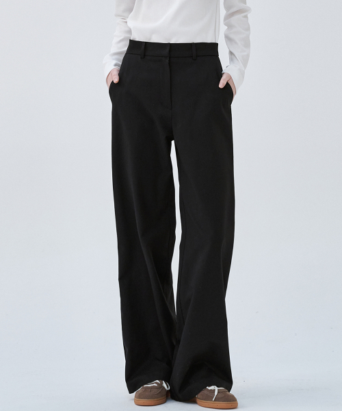 MALOUPE(マロップ)の「2171 ストレッチ軽量ワイドパンツ(ブラック)(スラックス・レディース・その他・26/28/30)」の1枚目の写真