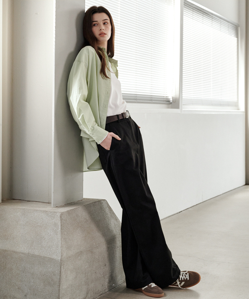 MALOUPE(マロップ)の「2171 ストレッチ軽量ワイドパンツ(ブラック)(スラックス・レディース・その他・26/28/30)」の5枚目の写真