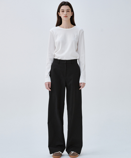 MALOUPE(マロップ)の「2171 ストレッチ軽量ワイドパンツ(ブラック)(スラックス・レディース・その他・26/28/30)」の7枚目の写真