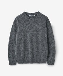 BLOND9（ブロンドナイン）の「ミックスドヤーンラウンドニット_グレー（ニット/セーター）」