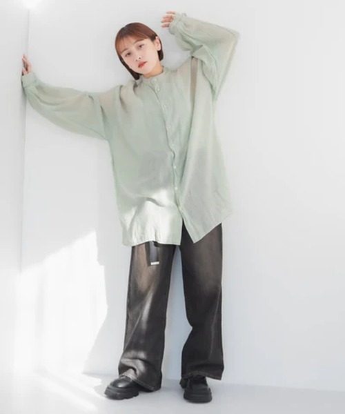 merrylatte(メリーラテ)の「ベルト付きルーズウォッシュデニム【IROHANI】(デニムパンツ・レディース・ブルー/ブラック・FREE)」の15枚目の写真