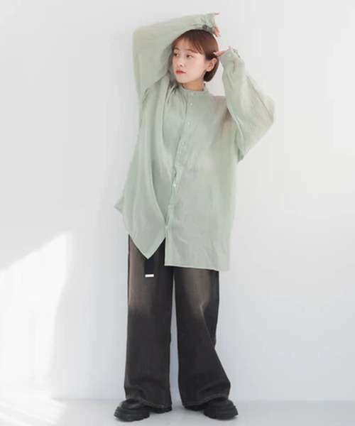 merrylatte(メリーラテ)の「ベルト付きルーズウォッシュデニム【IROHANI】(デニムパンツ・レディース・ブルー/ブラック・FREE)」の16枚目の写真